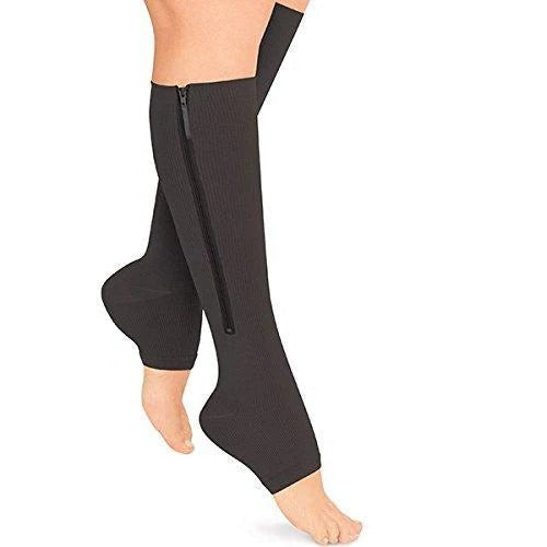 Easy-Wear Zipper Compression Socks – Firm 20-30 mmHg Support