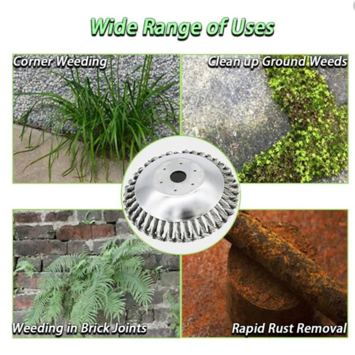Steel Wire Weed Brush Attachment for Lawn Trimmer