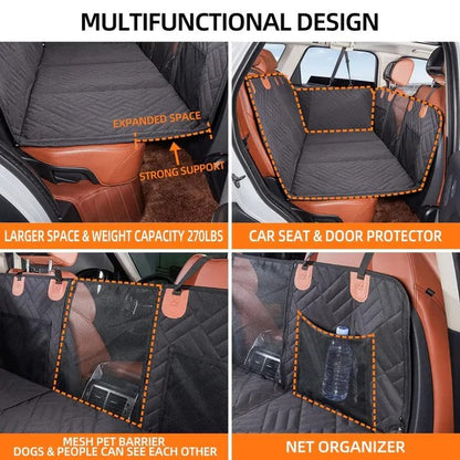Durable Dog Car Seat Cover with Hard Base for Stability