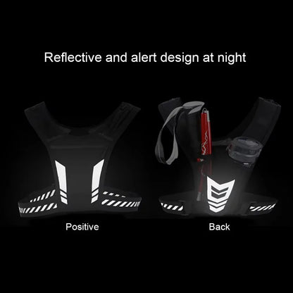 Adjustable Reflective Running Vest with Secure Phone Pocket