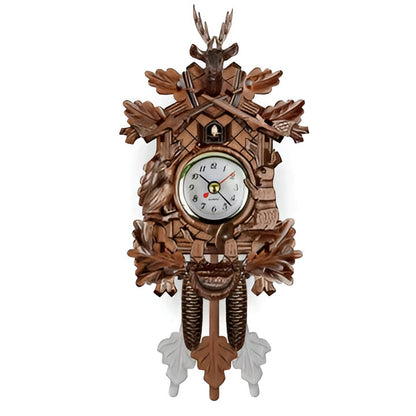 MDF Cuckoo Wall Clock with Carved-Style Details