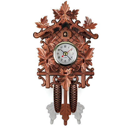 MDF Cuckoo Wall Clock with Carved-Style Details