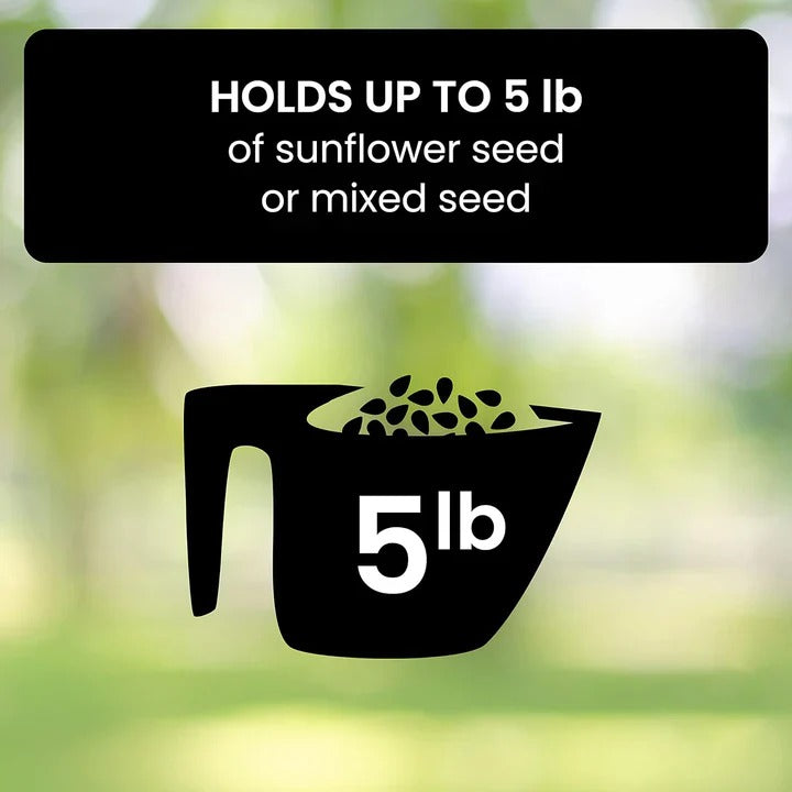 Weather Resistant Squirrel Proof Bird Feeder for Outdoor Use