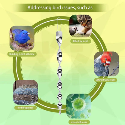 Spiral Reflective Bird Repeller Rod for Outdoor Bird Control