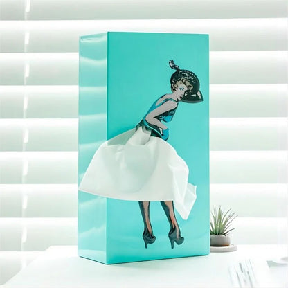 Creative Flying Skirt Tissue Holder for Living Room and Office