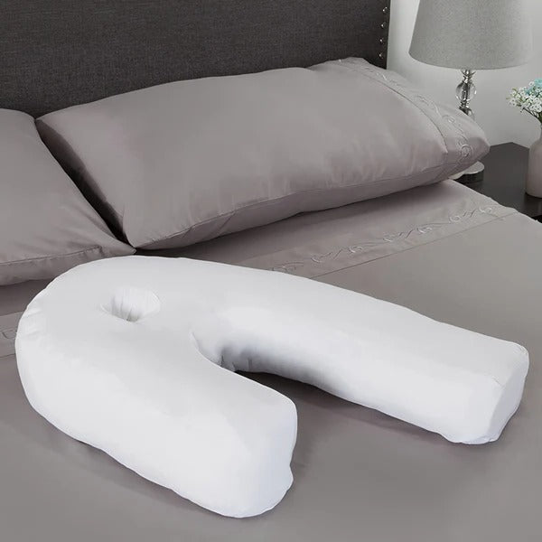 Ergonomic Side Sleeper Pillow – Soft Memory Foam with Ear Hole Support