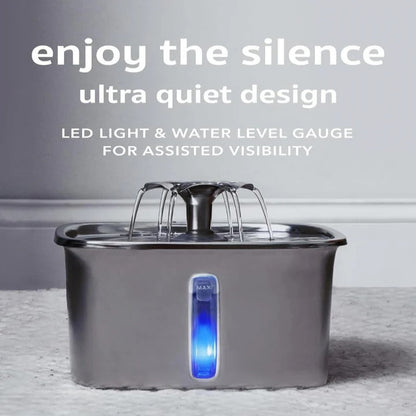 Automatic Stainless Steel Pet Water Fountain for Cats and Dogs