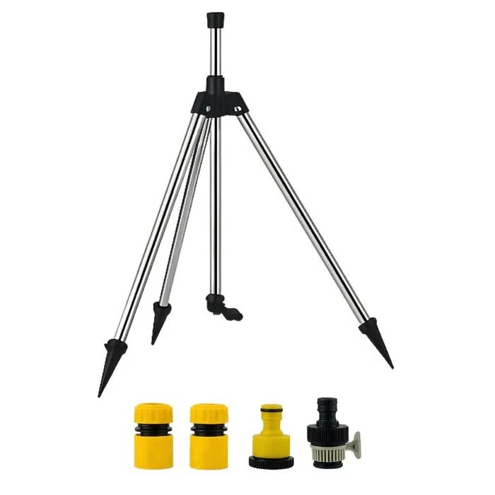 Adjustable Rotating Tripod Sprinkler with High Pressure Water Flow