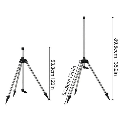 Adjustable Rotating Tripod Sprinkler with High Pressure Water Flow