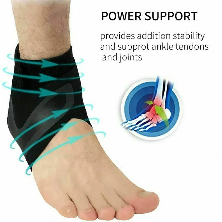 Adjustable Ankle Support Wrap - Compression Sleeve for Stability