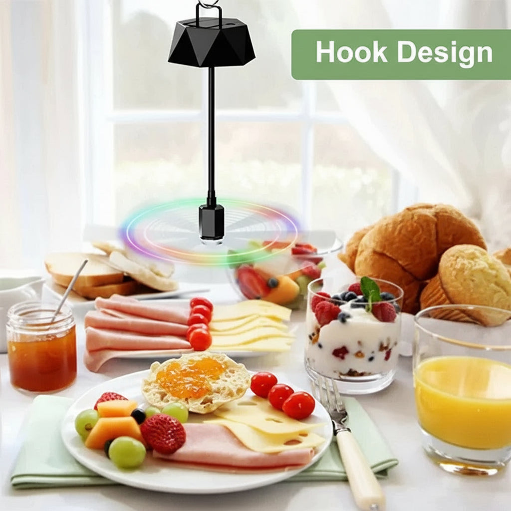 Battery Powered Fly Deterrent Fan for Picnic Tables