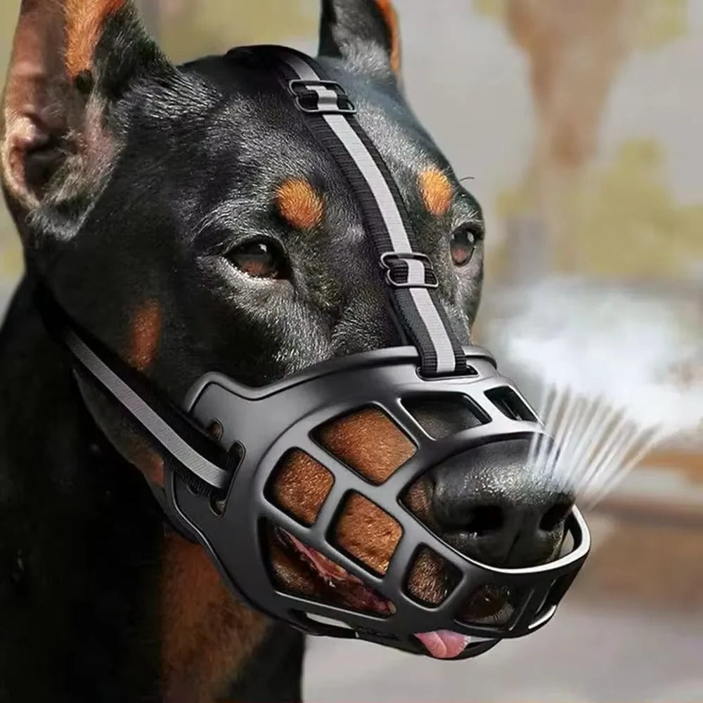 Reflective Dog Muzzle with Adjustable and Breathable Design
