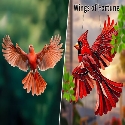 Stained Glass Style Hummingbird Window Panel Suncatcher