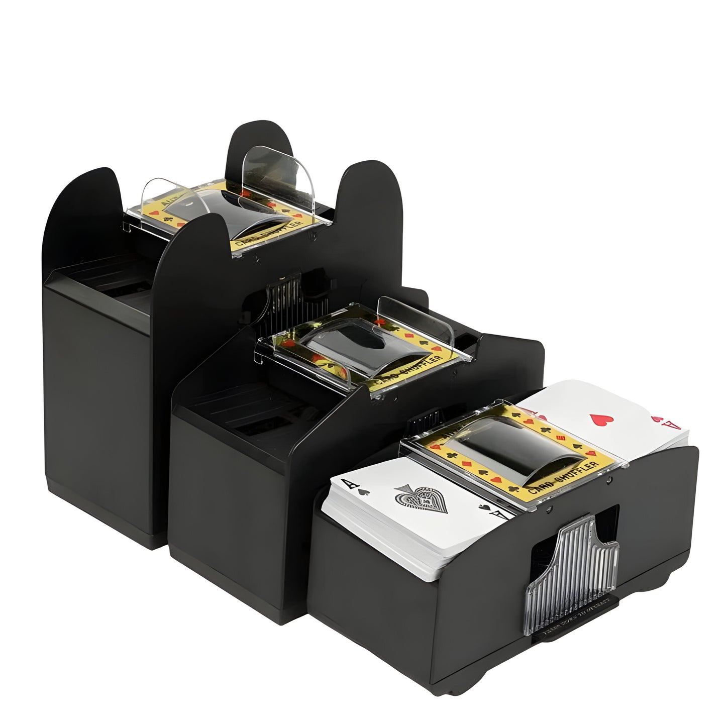Automatic Playing Card Shuffler with 2, 4, and 6 Deck Capacity Models