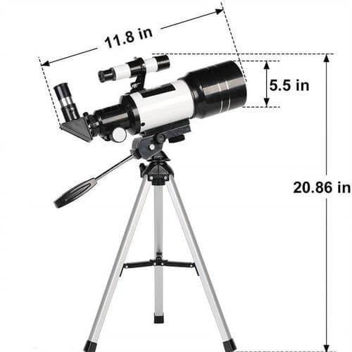 Astronomical Refractor Telescope with Multiple Eyepieces