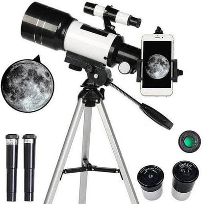 Astronomical Refractor Telescope with Multiple Eyepieces