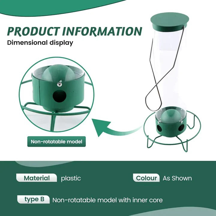 Bird Feeder with Squirrel Deterrent Features