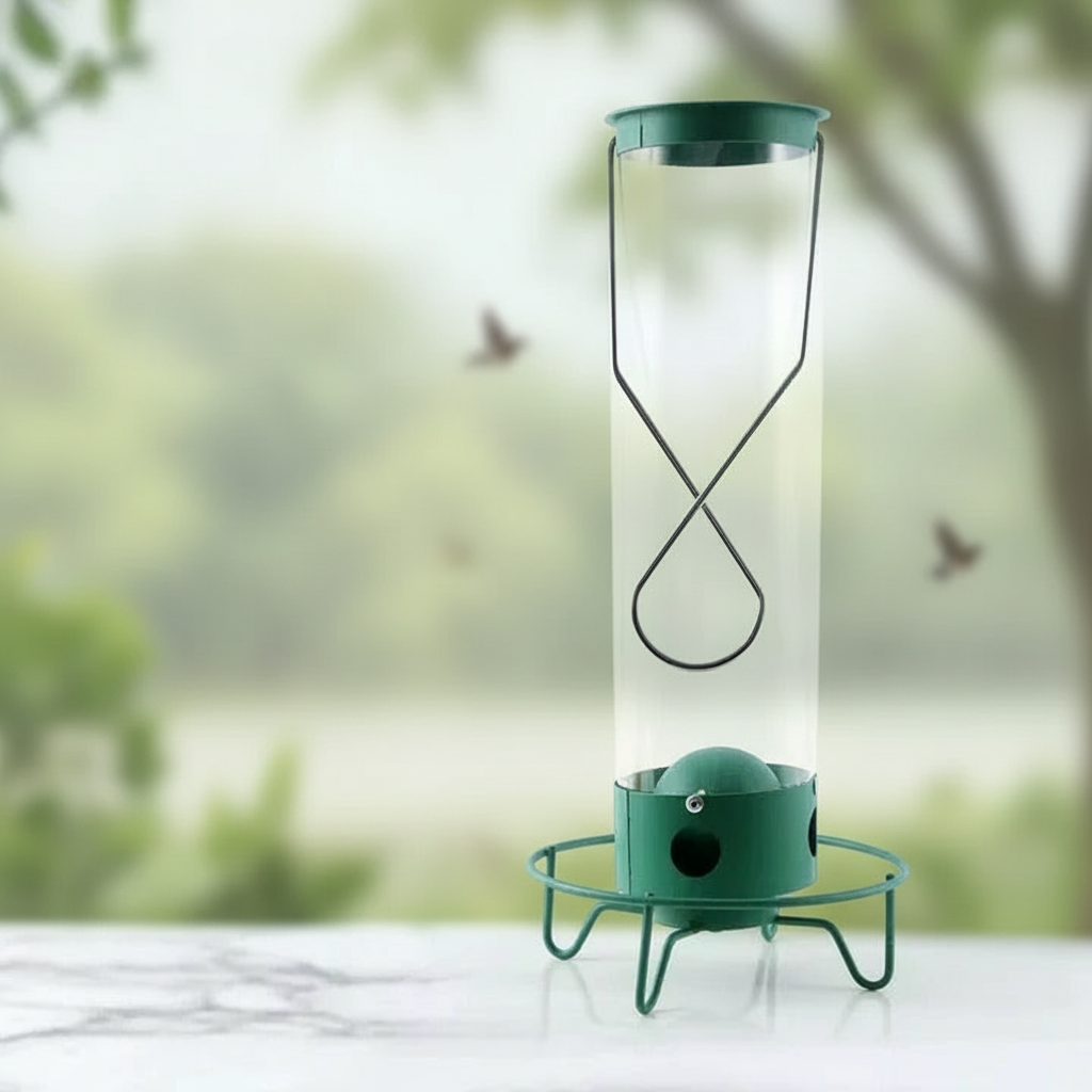 Bird Feeder with Squirrel Deterrent Features