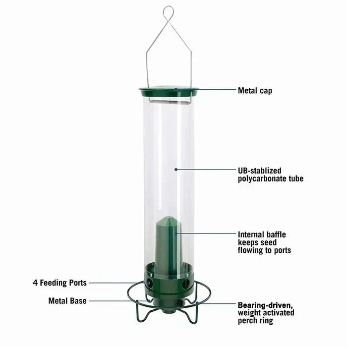 Bird Feeder with Squirrel Deterrent Features