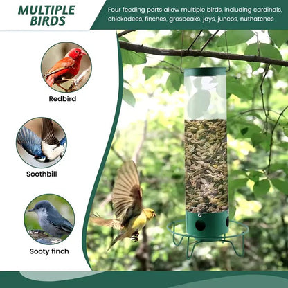 Bird Feeder with Squirrel Deterrent Features