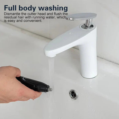 Nose and Ear Hair Trimmer with Washable Head