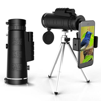 Monocular Telescope with Tripod and Phone Holder