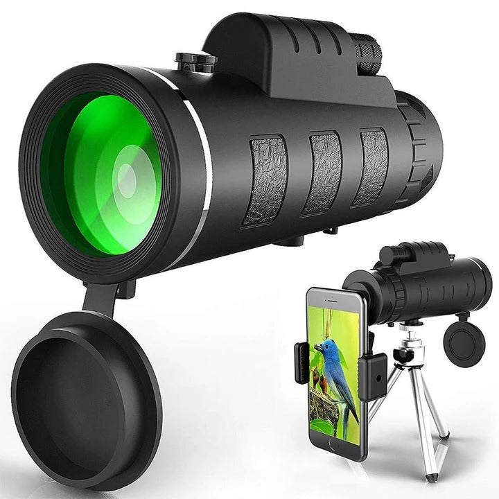 Monocular Telescope with Tripod and Phone Holder