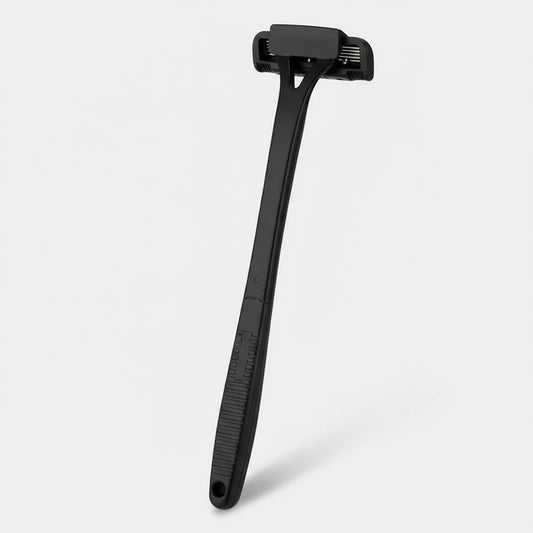 Dual Blade Back Shaver for Men, Manual Groomer with Folding Handle