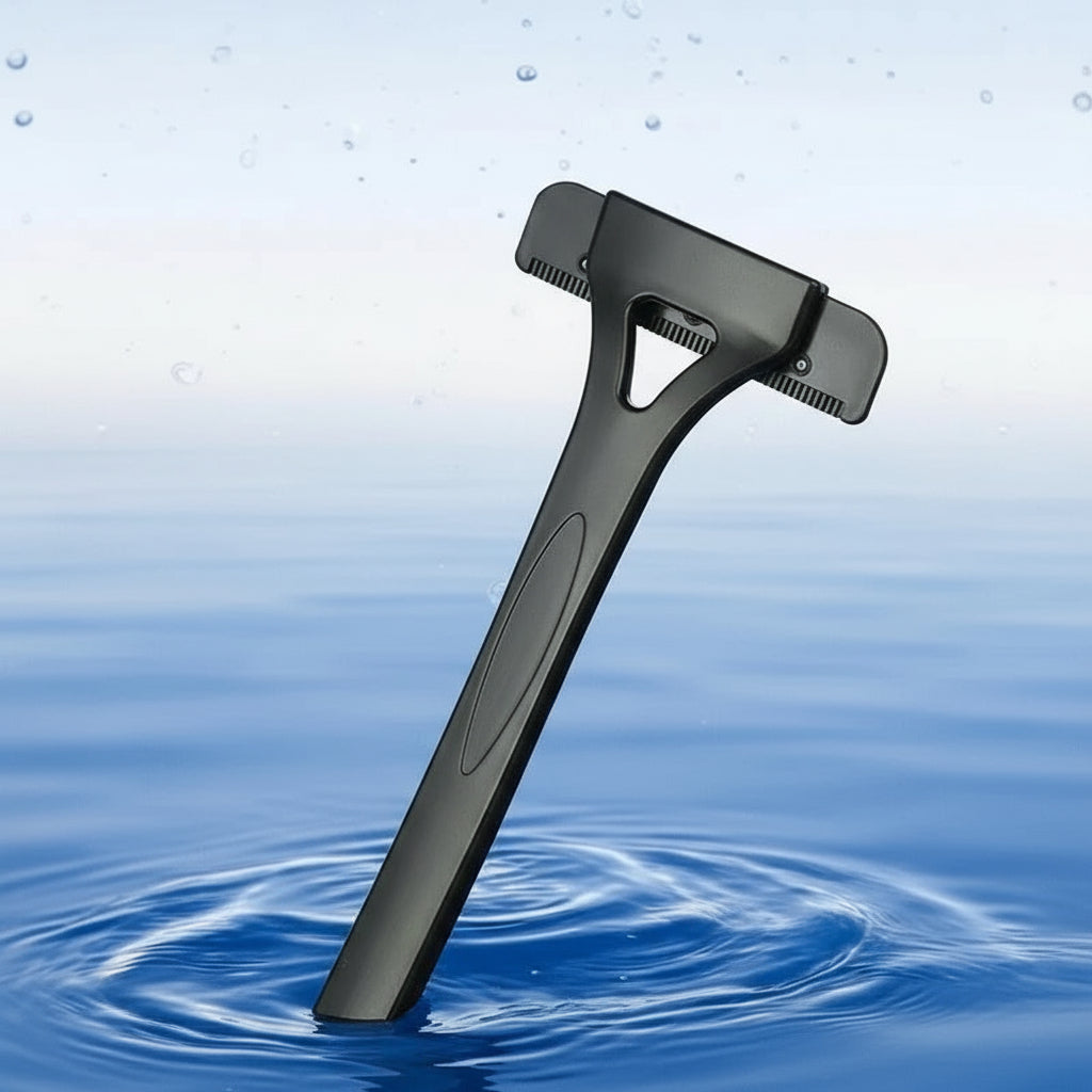 Dual Blade Back Shaver for Men, Manual Groomer with Folding Handle