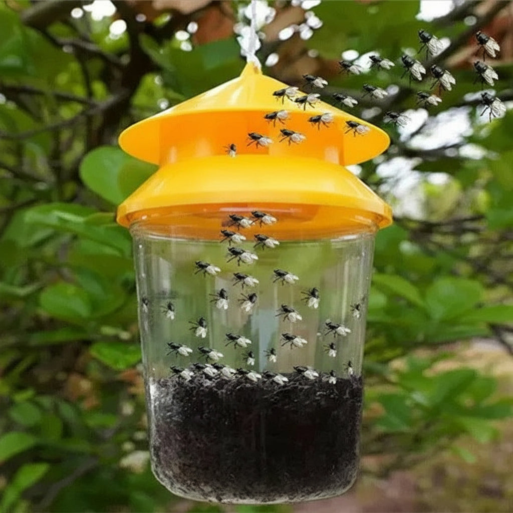 Reusable Hanging Fly Trap for Outdoor Use