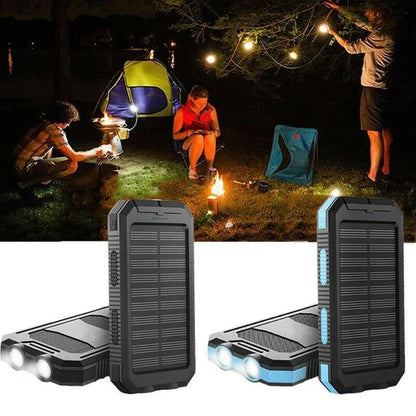 Portable Solar Power Bank With Dual USB Outputs