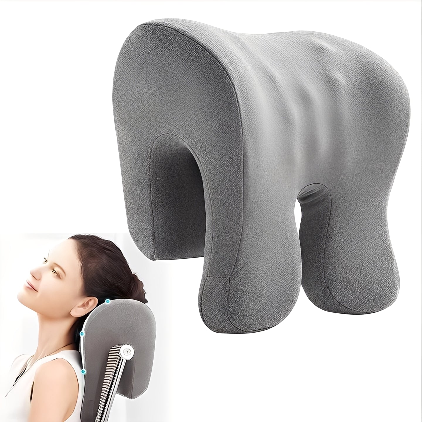 Adjustable Headrest Pillow for Office Chairs with Removable Cover