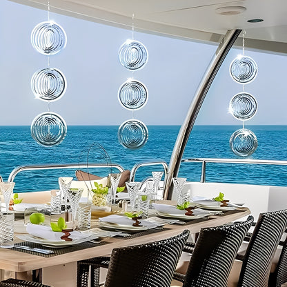 Visual Bird Deterrent Device with Reflective Hanging Design, Set of 3