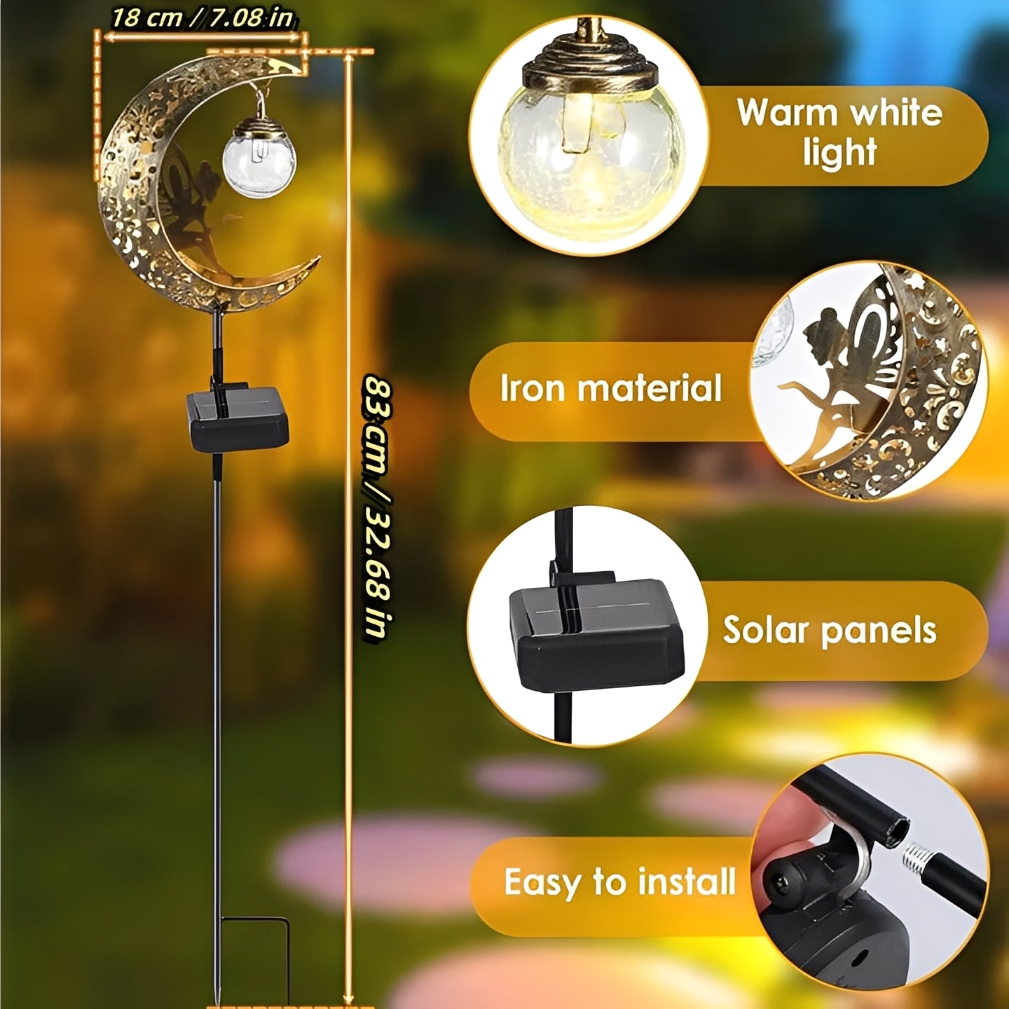 LED Solar Garden Decor Lights, Pathway and Yard Illumination
