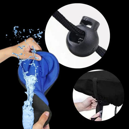 Bike Saddle Cover with Gel Layer and Adjustable Drawstring Fit