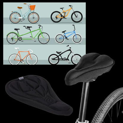 Bike Saddle Cover with Gel Layer and Adjustable Drawstring Fit