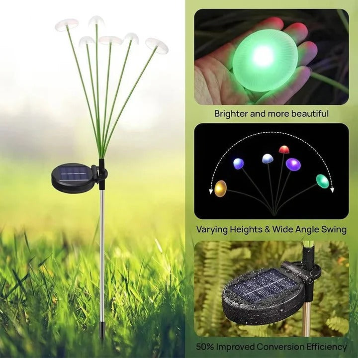 Solar Garden Light with Jellyfish Design and Color Changing LEDs