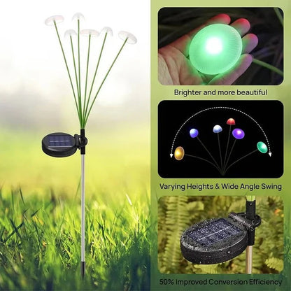 Solar Garden Light with Jellyfish Design and Color Changing LEDs