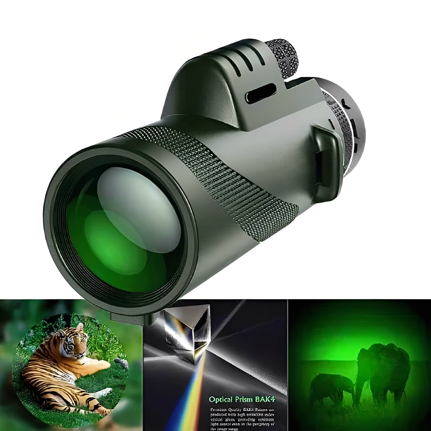 Portable Monocular Telescope with Zoom Adjustment for Viewing
