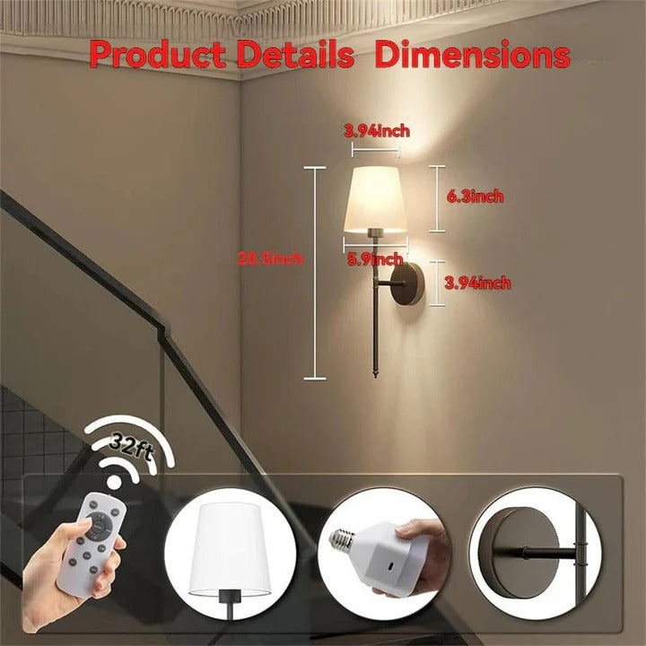 Wall Mounted Lights with Cordless Design, Set of 2