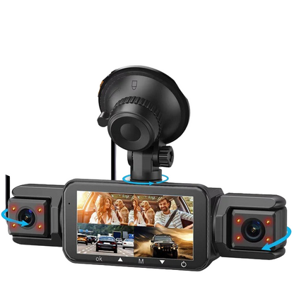 Front and Rear Dash Cam with Four Cameras and WiFi Connectivity