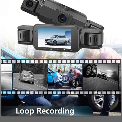 Front and Rear Dash Cam with Four Cameras and WiFi Connectivity