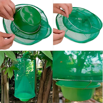 Reusable Outdoor Fly Trap Device with Washable Design