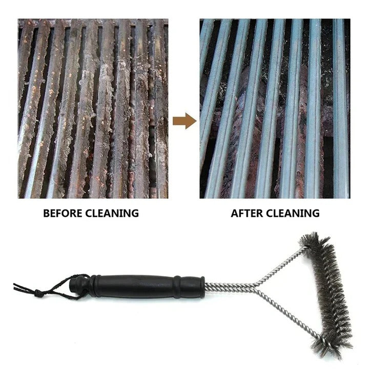BBQ Grill Cleaning Brush with Stainless Steel Bristles