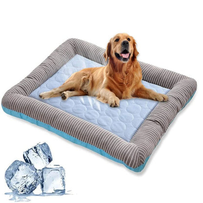 Pet Bed Mat with Ice Silk and Cotton Material