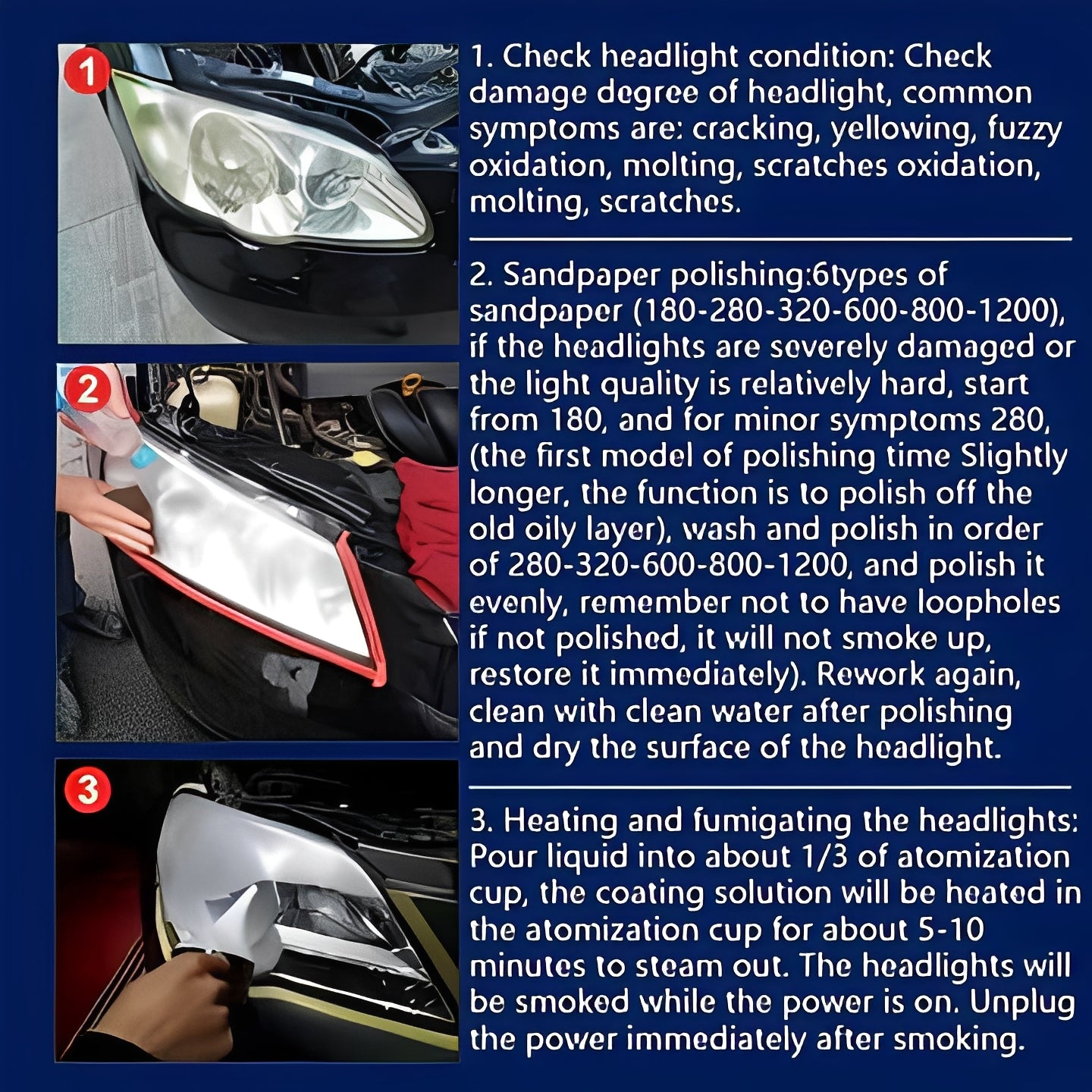 Headlight Clarity Care Kit with Vapor Application System