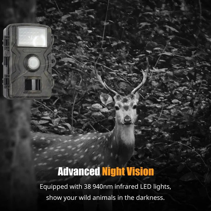 1080P Trail Camera with Motion Sensor and Night Vision LEDs