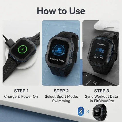 Sports Watch with Bluetooth 5.0 Connectivity