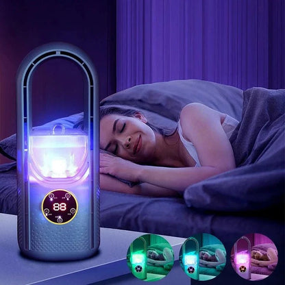 Portable Bladeless Fan with USB Power and 100ml Water Tank