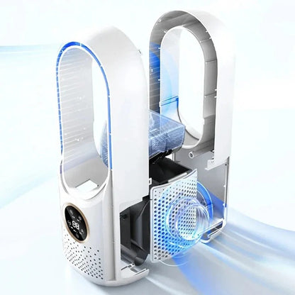 Portable Bladeless Fan with USB Power and 100ml Water Tank